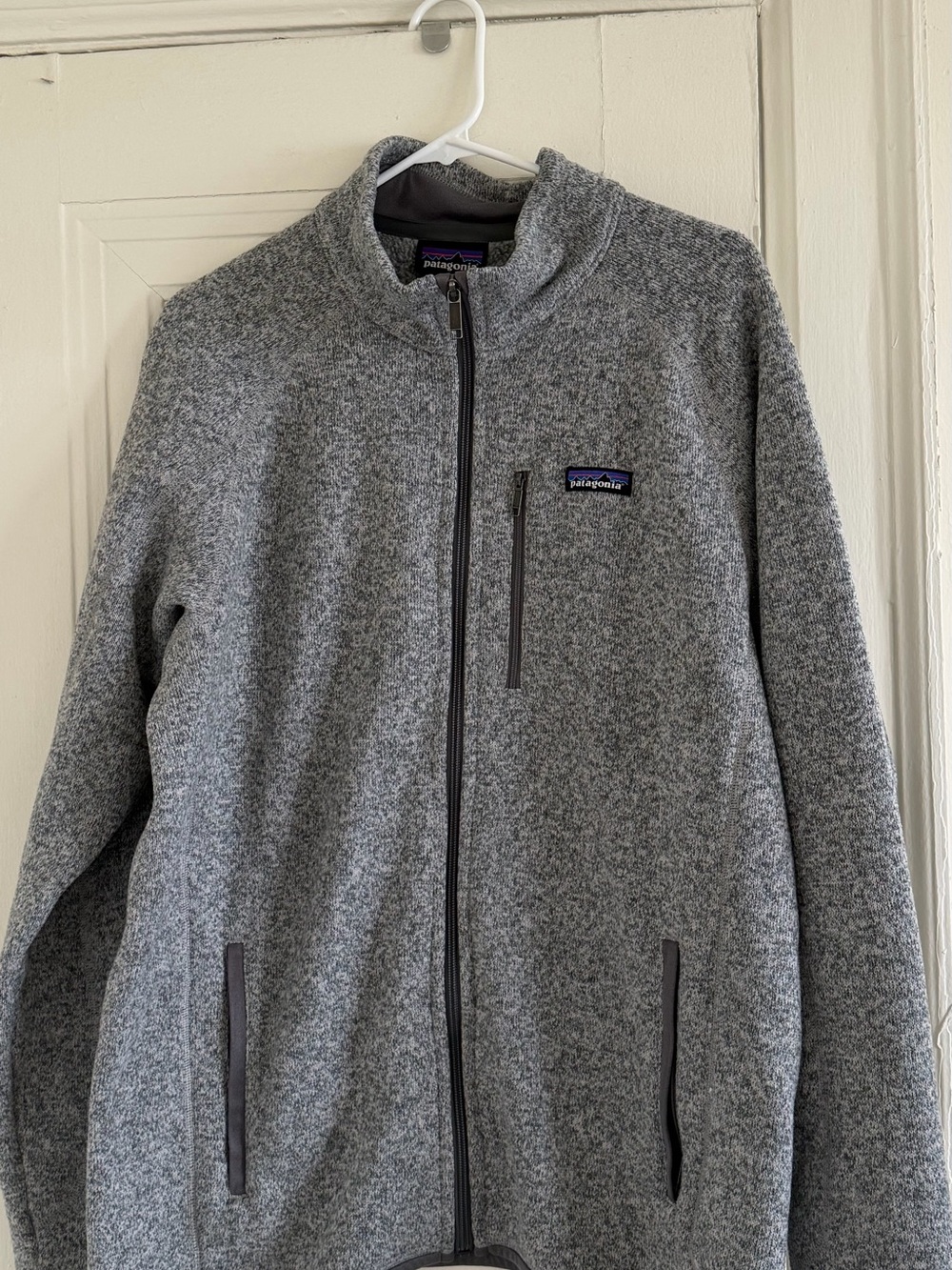 Patagonia Heather Gray Full-Zip Fleece Jacket